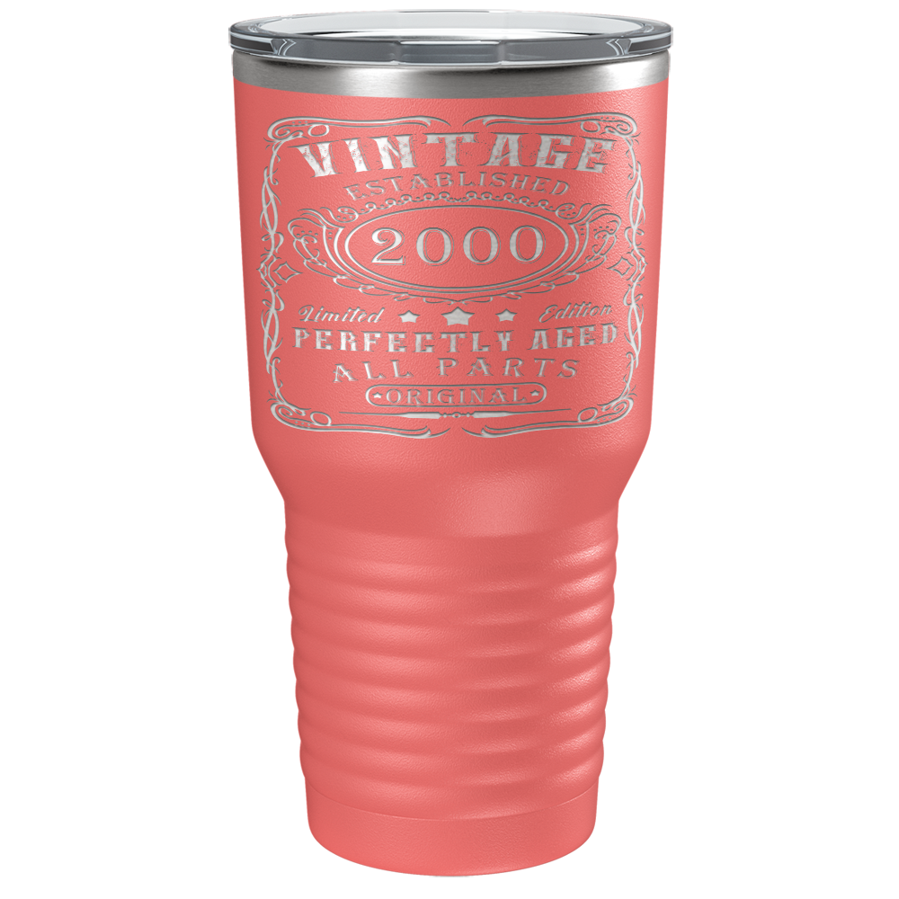2000 Vintage Perfectly Aged 21st on Stainless Steel Tumbler