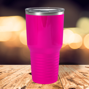 Custom Laser Engraved 30oz Pink Gloss Stainless Steel Tumbler