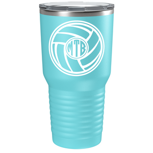 Monogram Volleyball on Stainless Steel Volleyball Tumbler