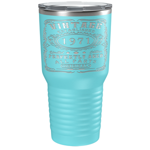 1971 Vintage Perfectly Aged 50th on Stainless Steel Tumbler