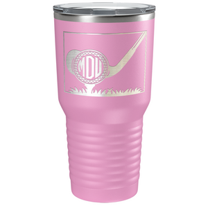 Personalized Monogrammed Golf Ball Laser Engraved on Stainless Steel Golf Tumbler