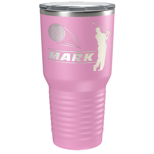 Personalized Golfer Laser Engraved on Stainless Steel Golf Tumbler