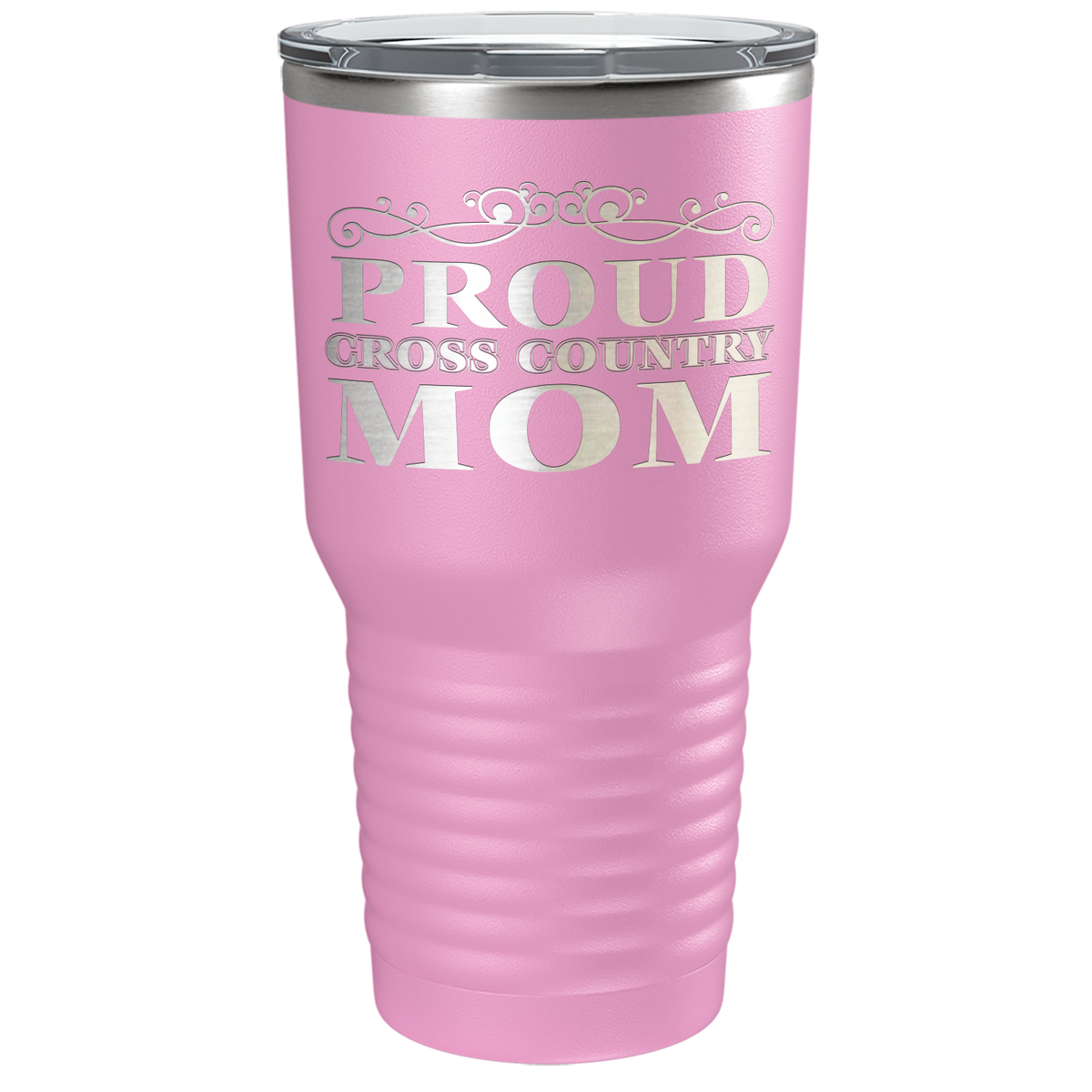 Proud Cross Country Mom Laser Engraved on Stainless Steel Cross Country Tumbler