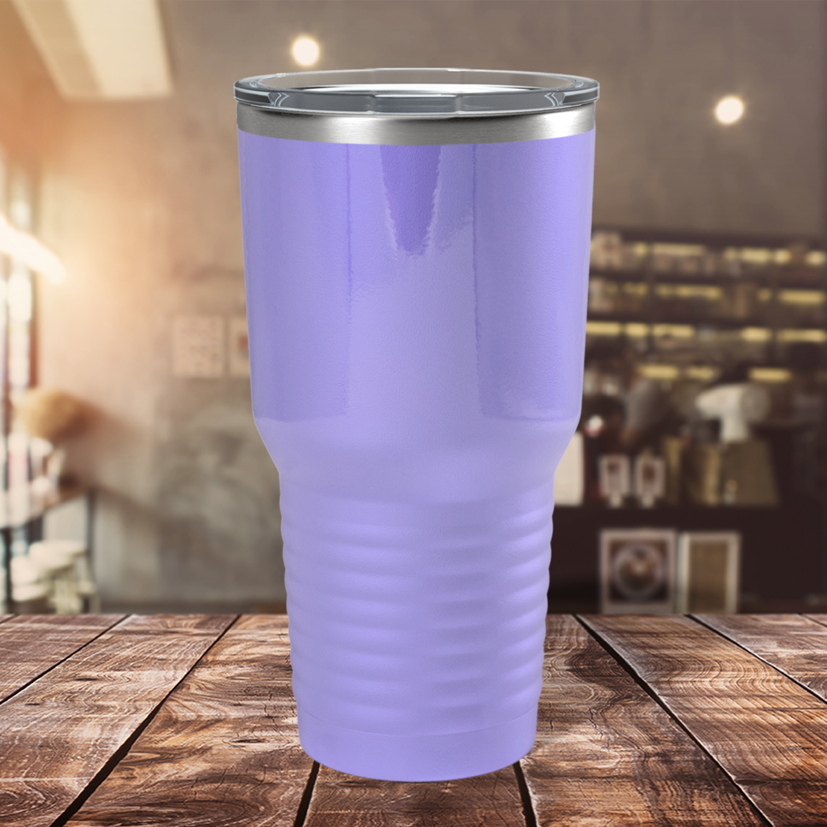 Custom Laser Engraved 30oz Lavender Gloss Stainless Steel Tumbler