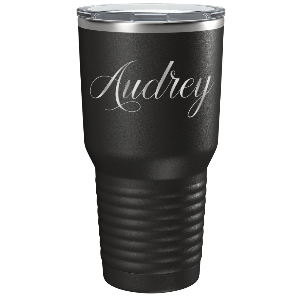 Cuptify Personalized on Black 30 oz Stainless Steel Ringneck Tumbler