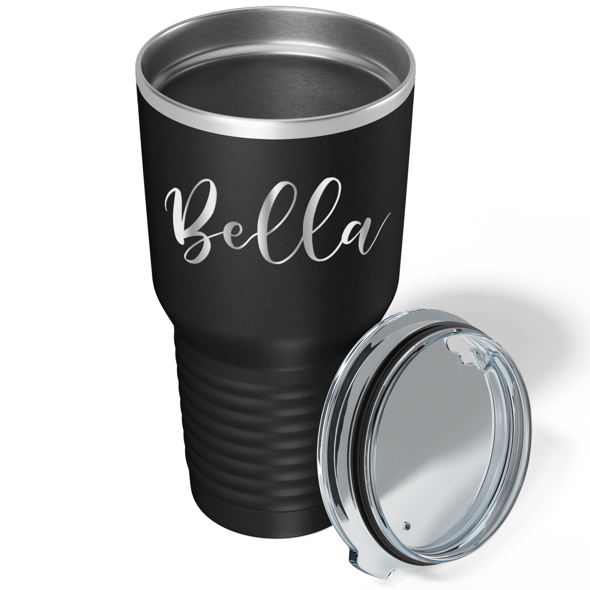 Cuptify Personalized on Black 30 oz Stainless Steel Ringneck Tumbler