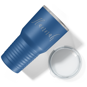 Cuptify Personalized on Blue 30 oz Stainless Steel Ringneck Tumbler