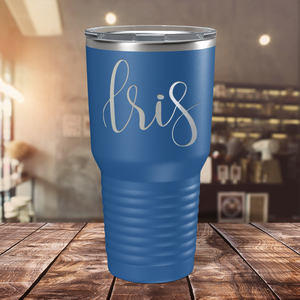 Cuptify Personalized on Blue 30 oz Stainless Steel Ringneck Tumbler