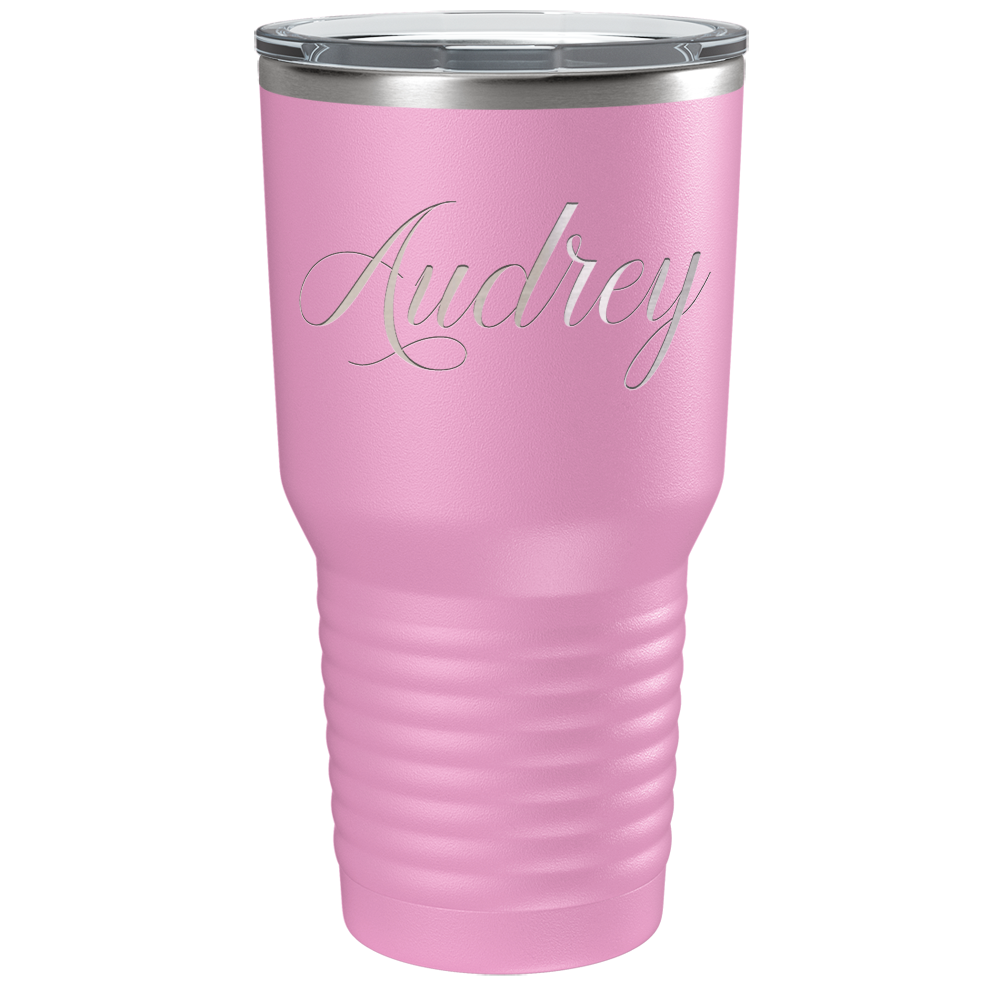 Cuptify Personalized on Blush 30 oz Stainless Steel Ringneck Tumbler