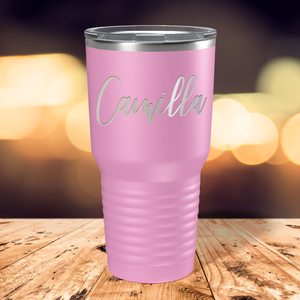 Cuptify Personalized on Blush 30 oz Stainless Steel Ringneck Tumbler