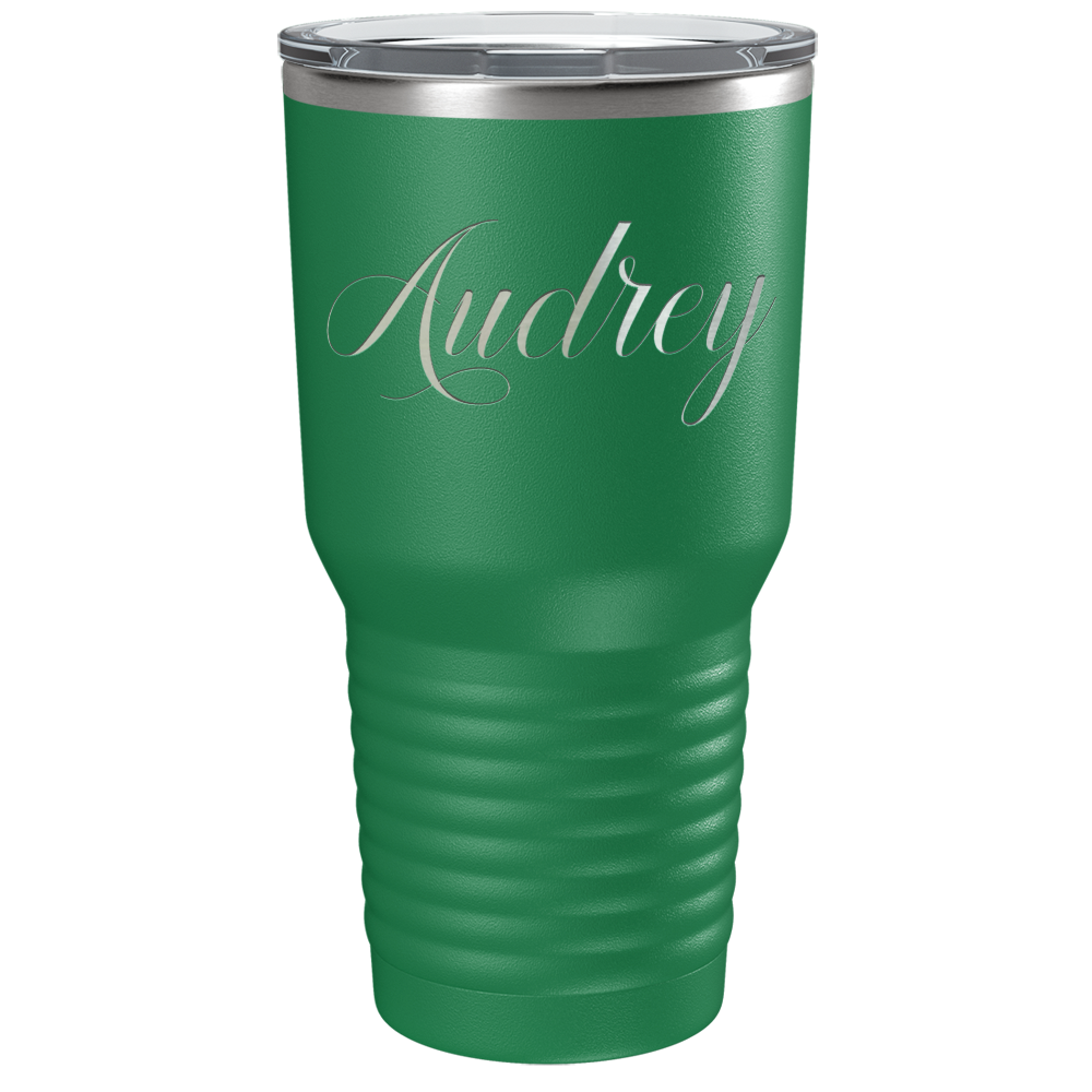 Cuptify Personalized on Green 30 oz Stainless Steel Ringneck Tumbler