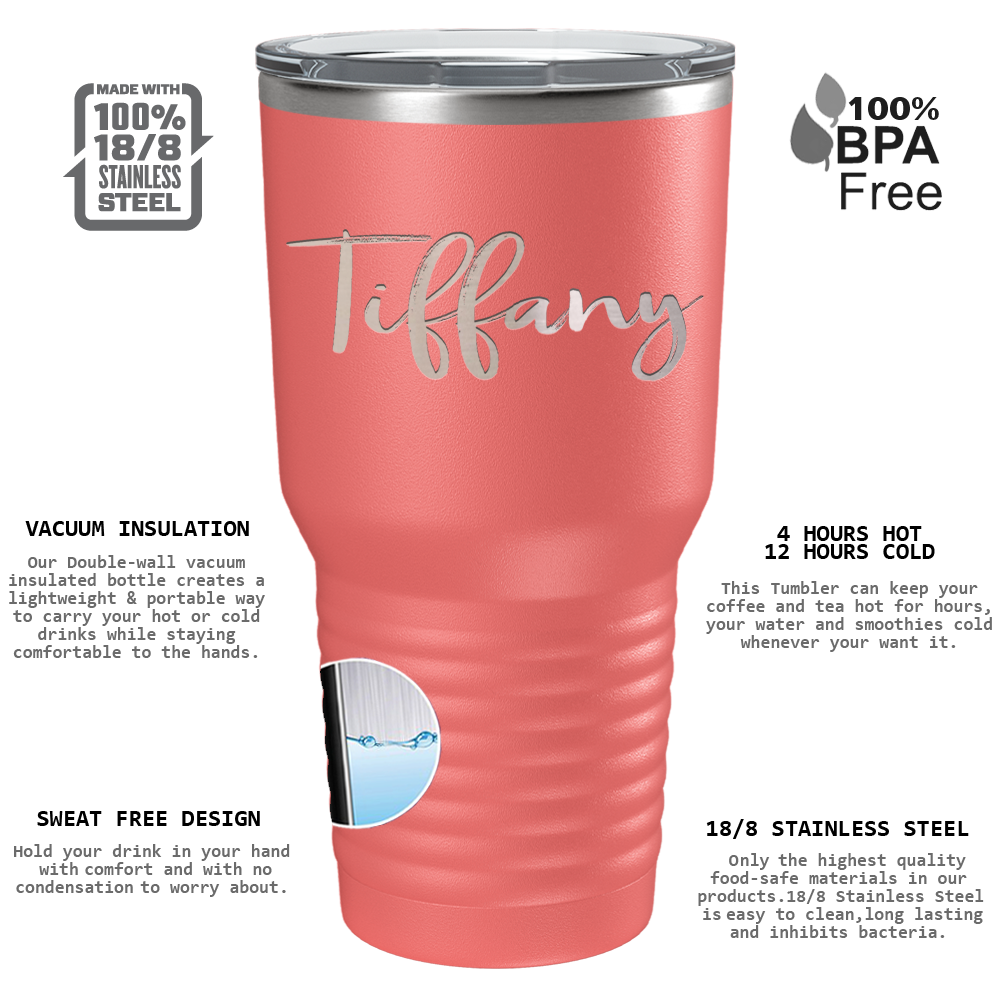 Cuptify Personalized on Guava 30 oz Stainless Steel Ringneck Tumbler