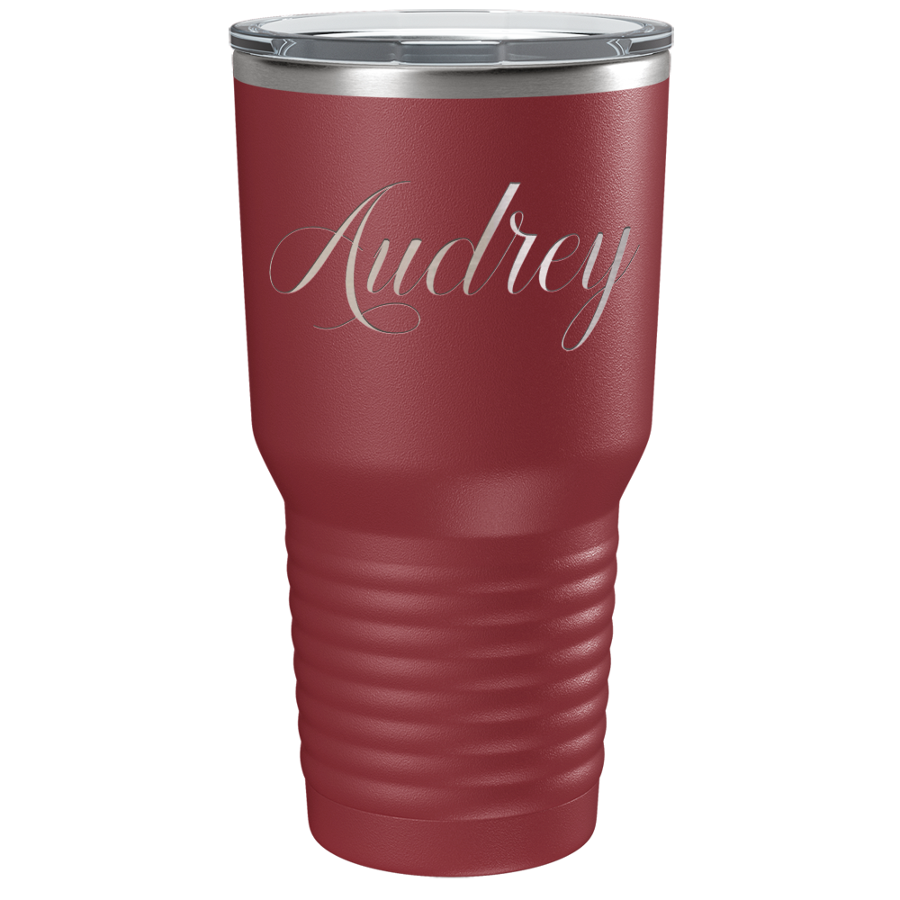 Cuptify Personalized on Maroon 30 oz Stainless Steel Ringneck Tumbler