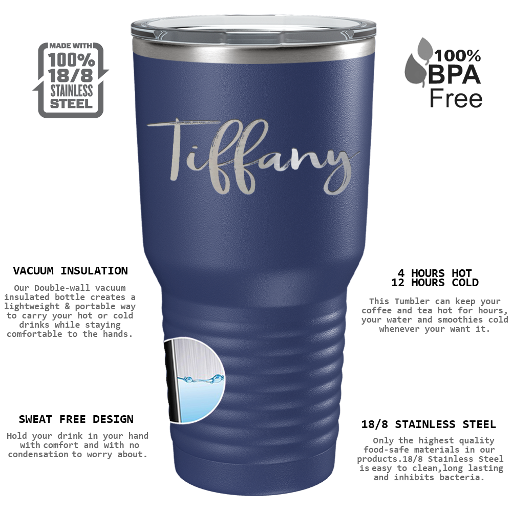 Cuptify Personalized on Navy Blue 30 oz Stainless Steel Ringneck Tumbler