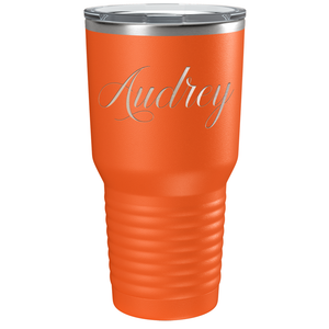 Cuptify Personalized on Orange 30 oz Stainless Steel Ringneck Tumbler