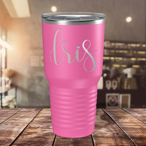 Cuptify Personalized on Pink 30 oz Stainless Steel Ringneck Tumbler