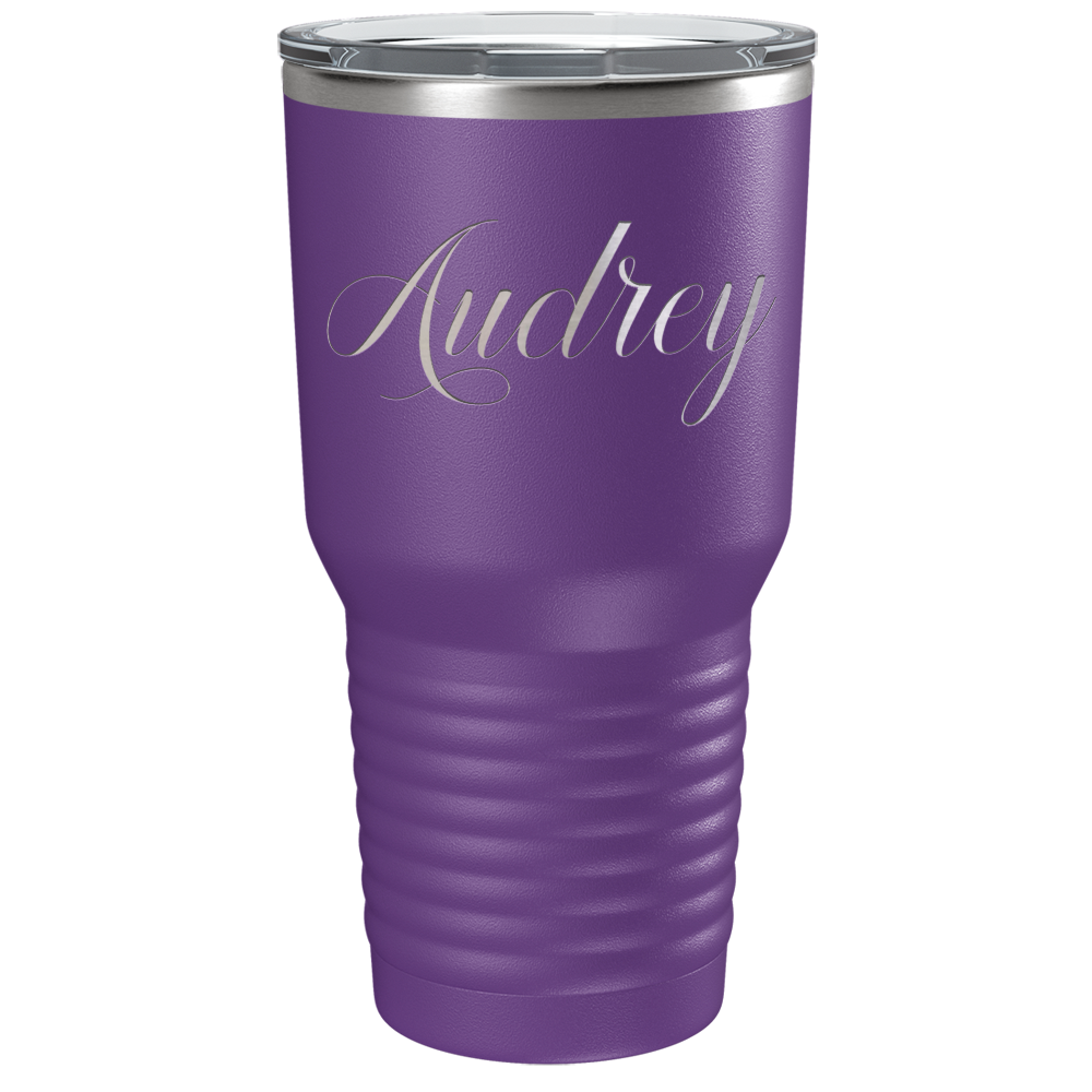 Cuptify Personalized on Purple 30 oz Stainless Steel Ringneck Tumbler
