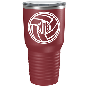 Monogram Volleyball on Stainless Steel Volleyball Tumbler