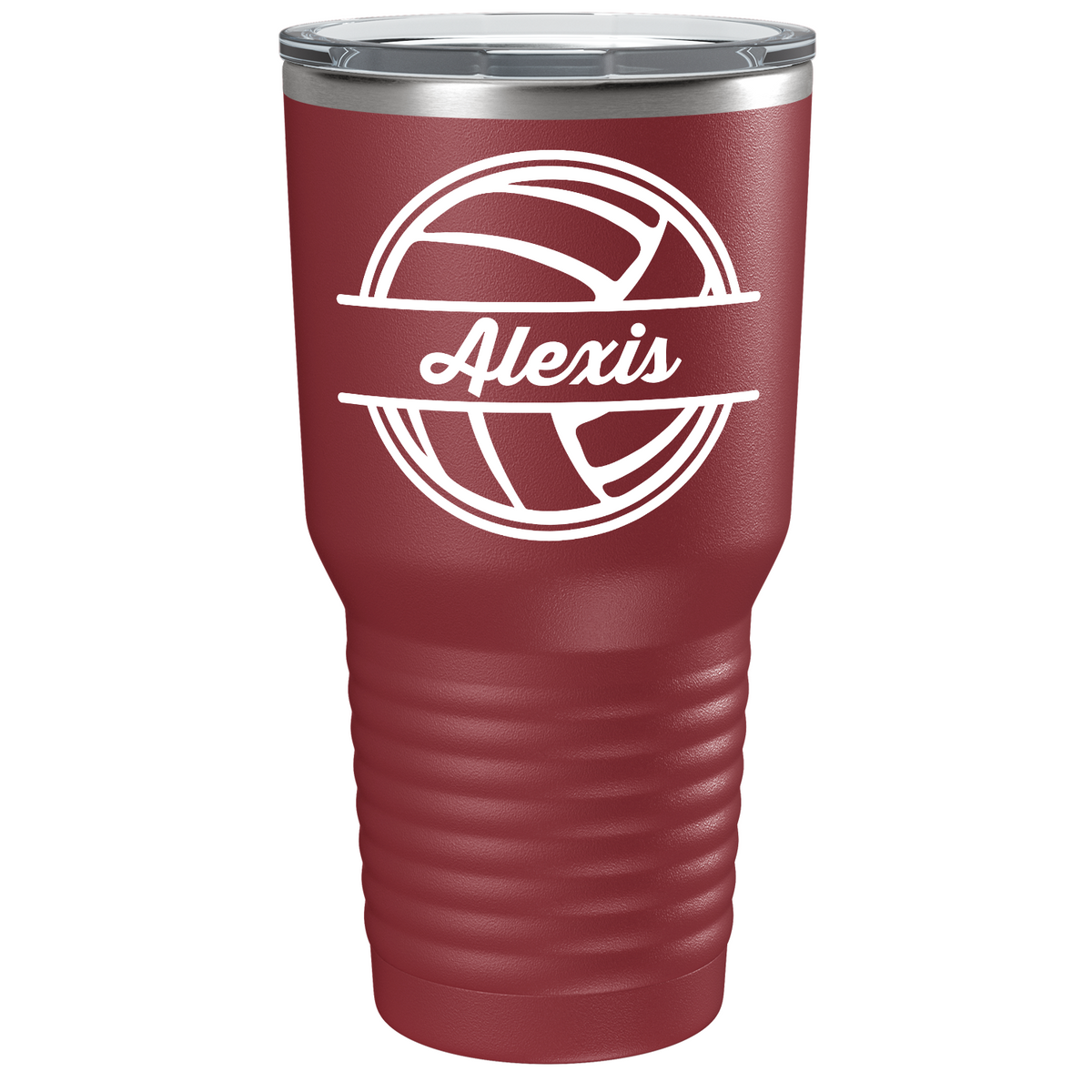 Personalized Volleyball on Stainless Steel Volleyball Tumbler