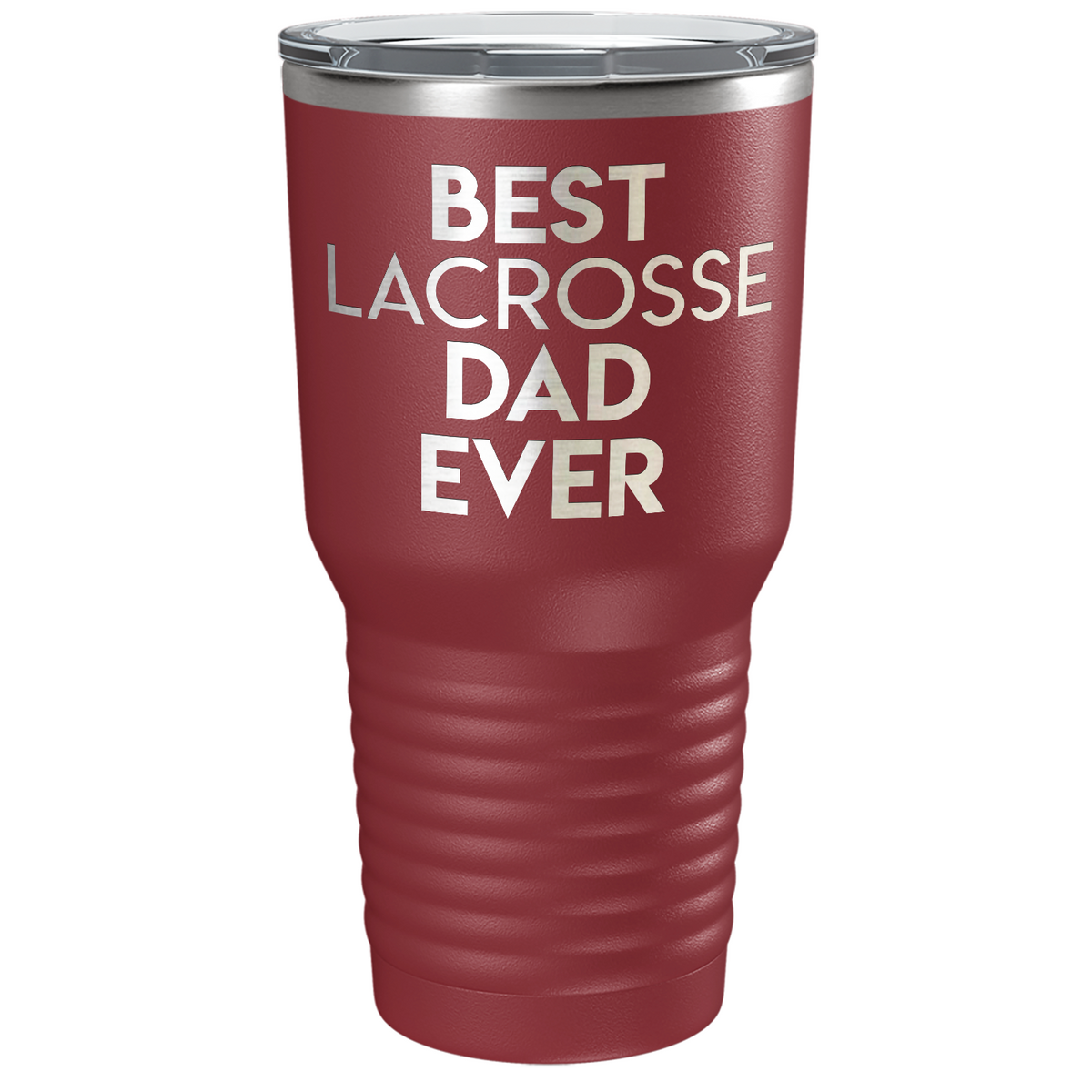 Best Lacrosse Dad Ever Laser Engraved on Stainless Steel Lacrosse Tumbler