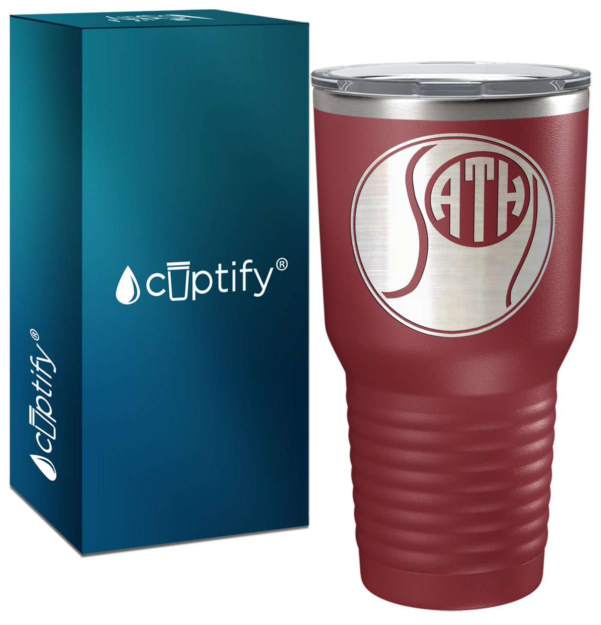 Personalized Monogrammed Tennis Ball Laser Engraved on Stainless Steel Tennis Tumbler