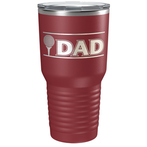 Golf Dad with Golf Ball Laser Engraved on Stainless Steel Golf Tumbler