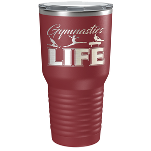 Gymnastics LIFE Silhouettes Laser Engraved on Stainless Steel Gymnastics Tumbler