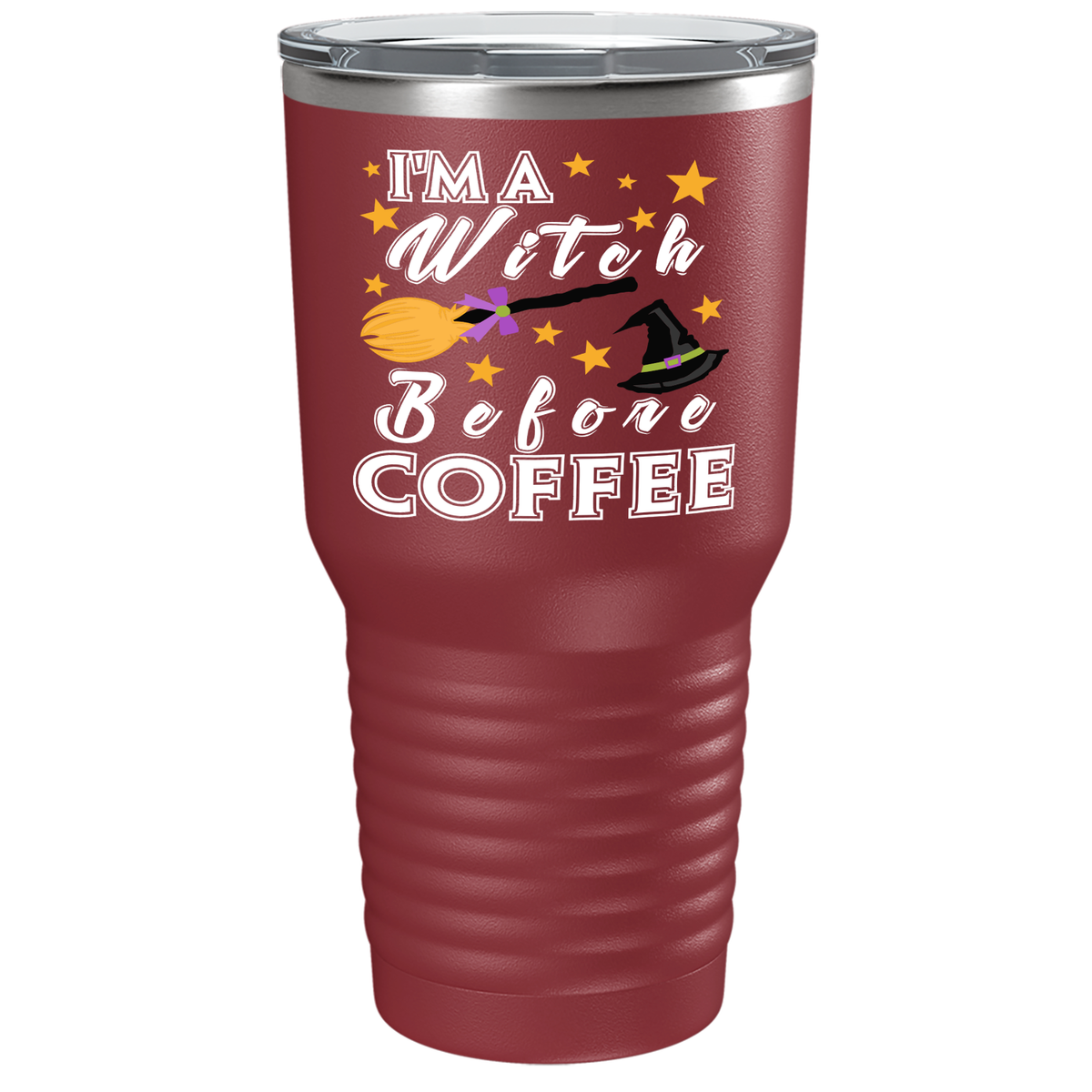 I'm A Witch Before Coffee on Stainless Steel Halloween Tumbler