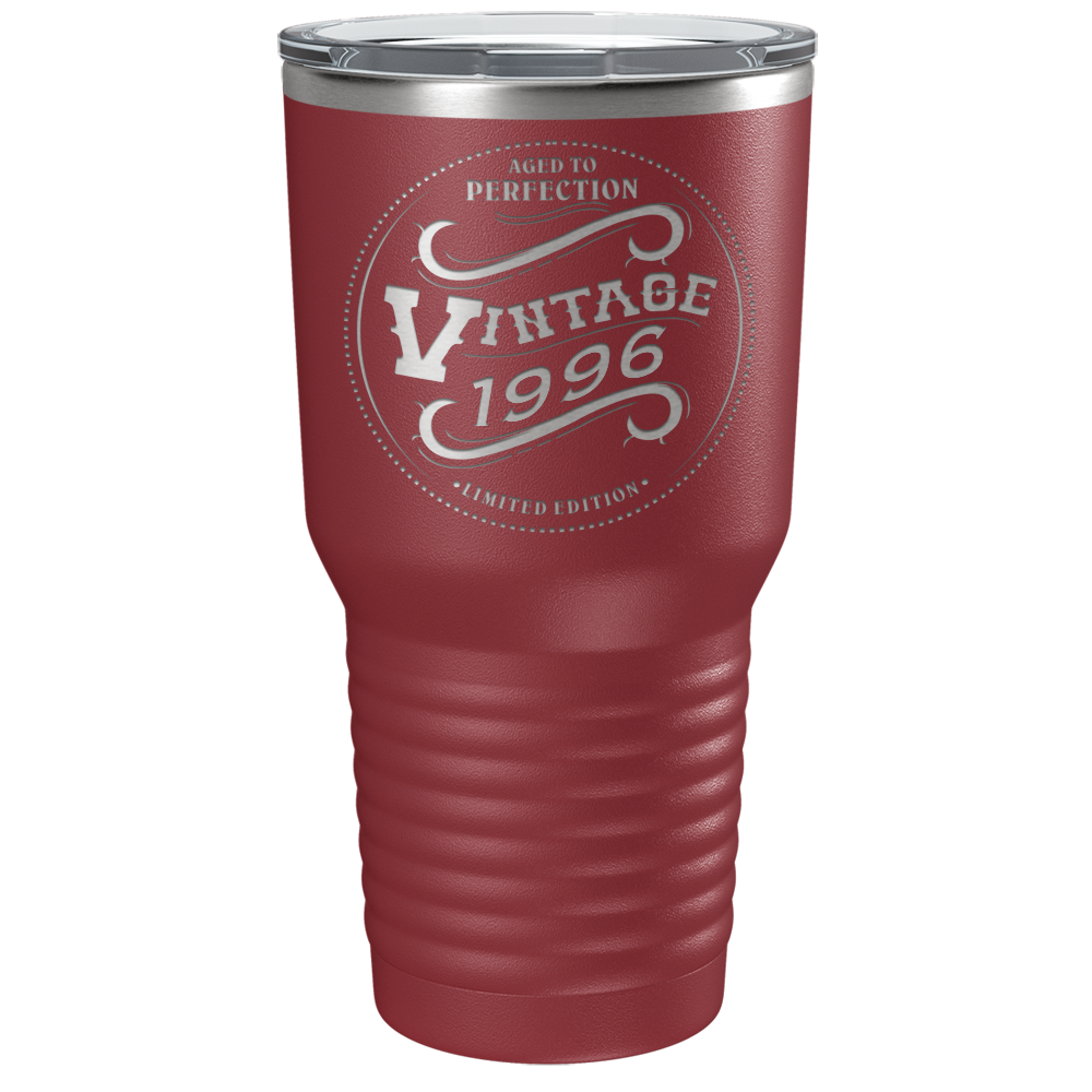 1996 Aged to Perfection Vintage 25th on Stainless Steel Tumbler