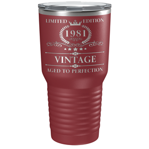 1981 Limited Edition Aged to Perfection 40th on Stainless Steel Tumbler