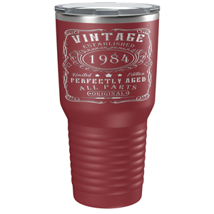 1984 Vintage Perfectly Aged 37th on Stainless Steel Tumbler