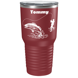 Personalized Fishing on Stainless Steel Fishing Tumbler