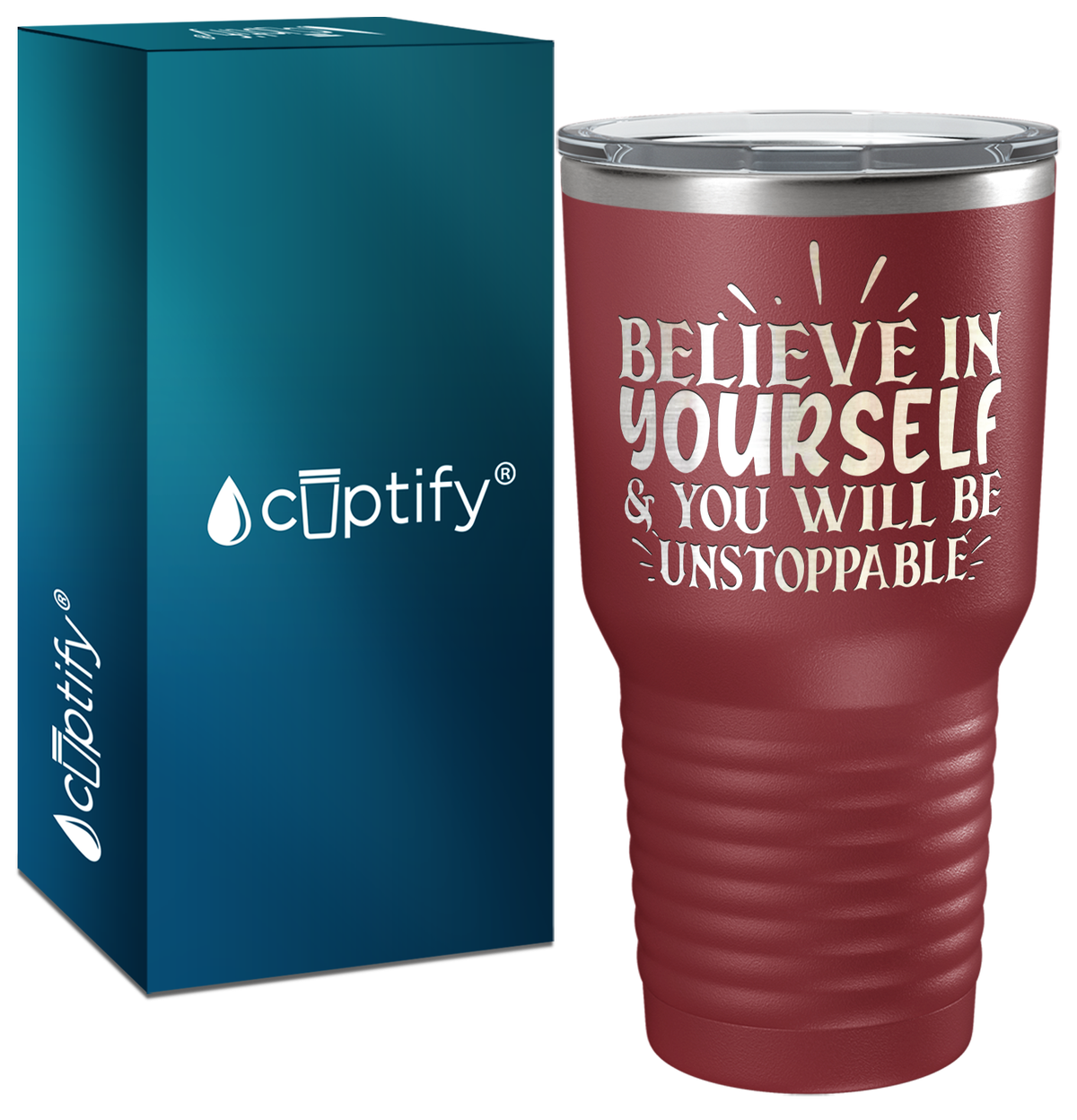 You Will be Unstoppable Laser Engraved on Stainless Steel Motivational Tumbler