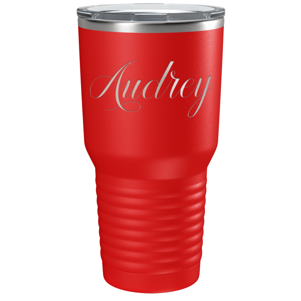 Cuptify Personalized on Red 30 oz Stainless Steel Ringneck Tumbler