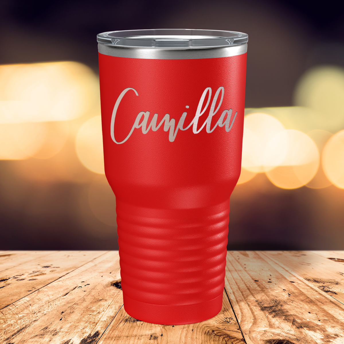 Cuptify Personalized on Red 30 oz Stainless Steel Ringneck Tumbler