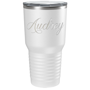 Cuptify Personalized on White 30 oz Stainless Steel Ringneck Tumbler