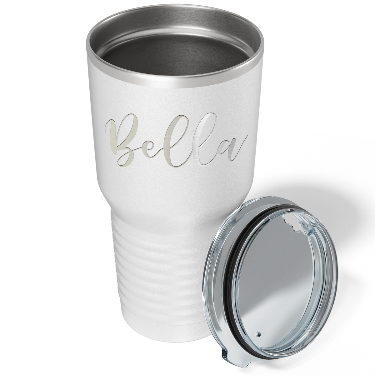Cuptify Personalized on White 30 oz Stainless Steel Ringneck Tumbler