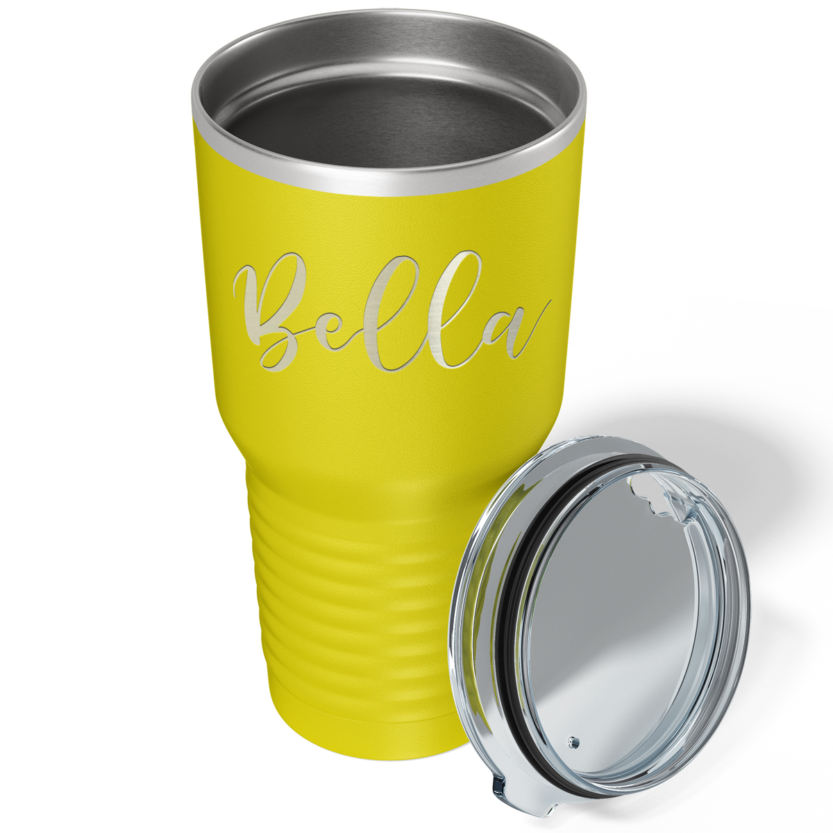 Cuptify Personalized on Yellow 30 oz Stainless Steel Ringneck Tumbler