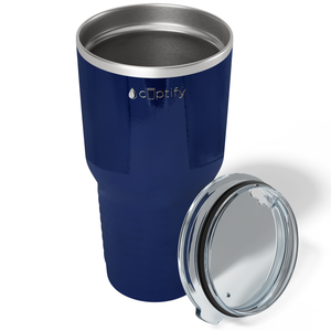 Navy Blue Gloss 30oz Stainless Steel Tumbler