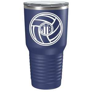 Monogram Volleyball on Stainless Steel Volleyball Tumbler