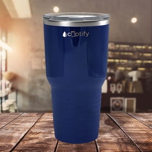 Navy Blue Gloss 30oz Stainless Steel Tumbler