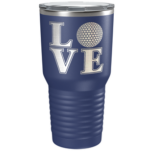 Love Golf Laser Engraved on Stainless Steel Golf Tumbler