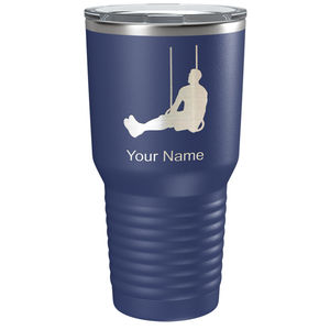 Personalized Male Gymnast Silhouette Laser Engraved on Stainless Steel Gymnastics Tumbler