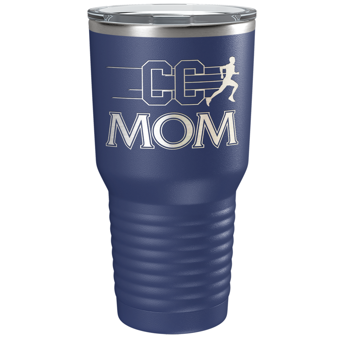 Cross Country Mom Laser Engraved on Stainless Steel Cross Country Tumbler