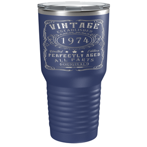 1974 Vintage Perfectly Aged 47th on Stainless Steel Tumbler