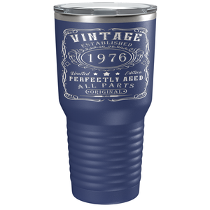 1976 Vintage Perfectly Aged 45th on Stainless Steel Tumbler