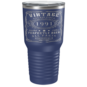 1991 Vintage Perfectly Aged 30th on Stainless Steel Tumbler