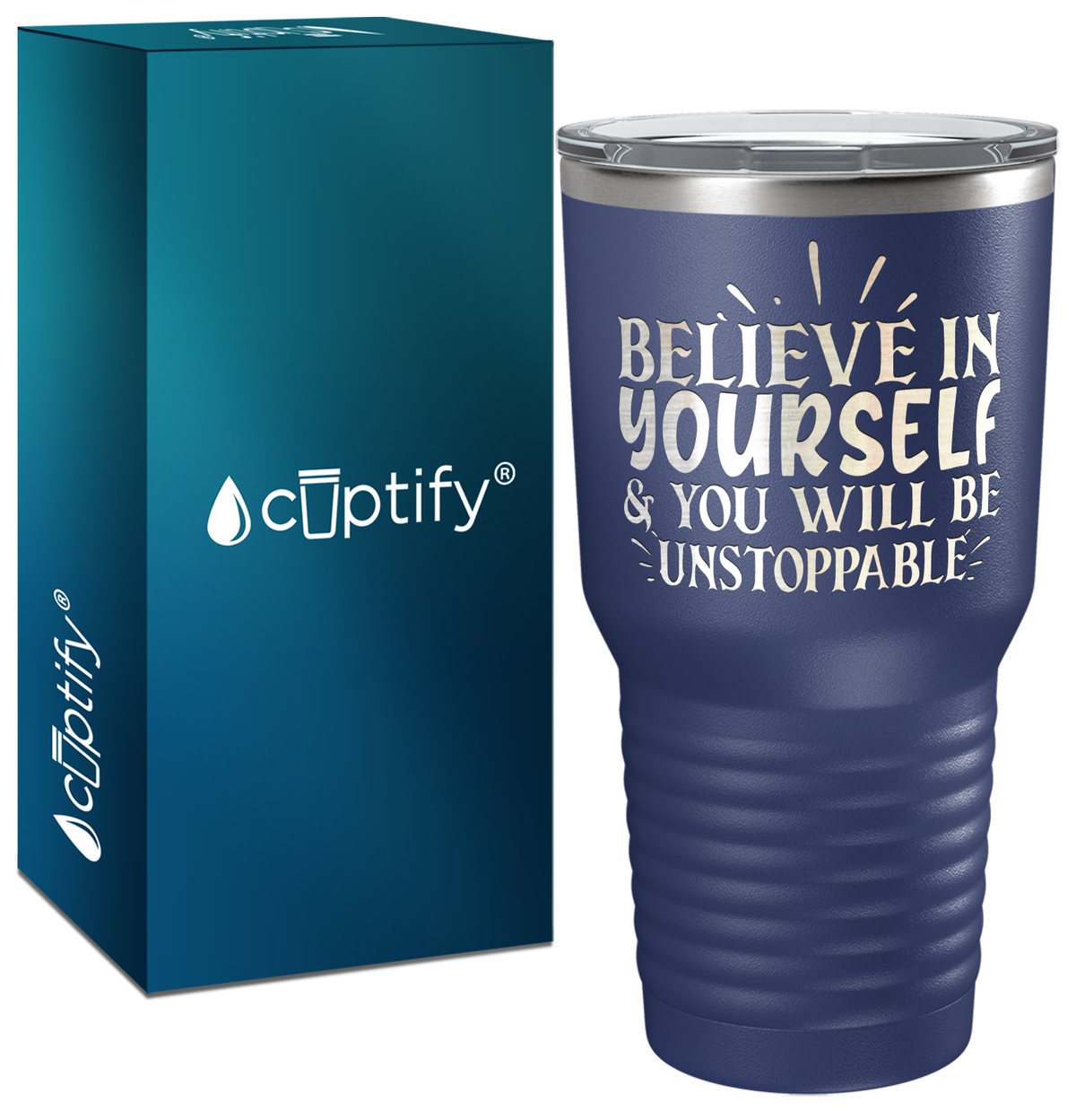 You Will be Unstoppable Laser Engraved on Stainless Steel Motivational Tumbler