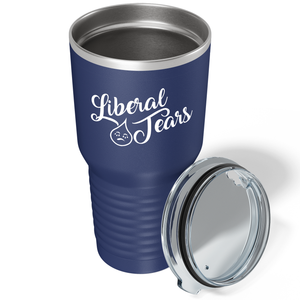 Liberal Tears Crying on Navy Blue 30 oz Stainless Steel Tumbler