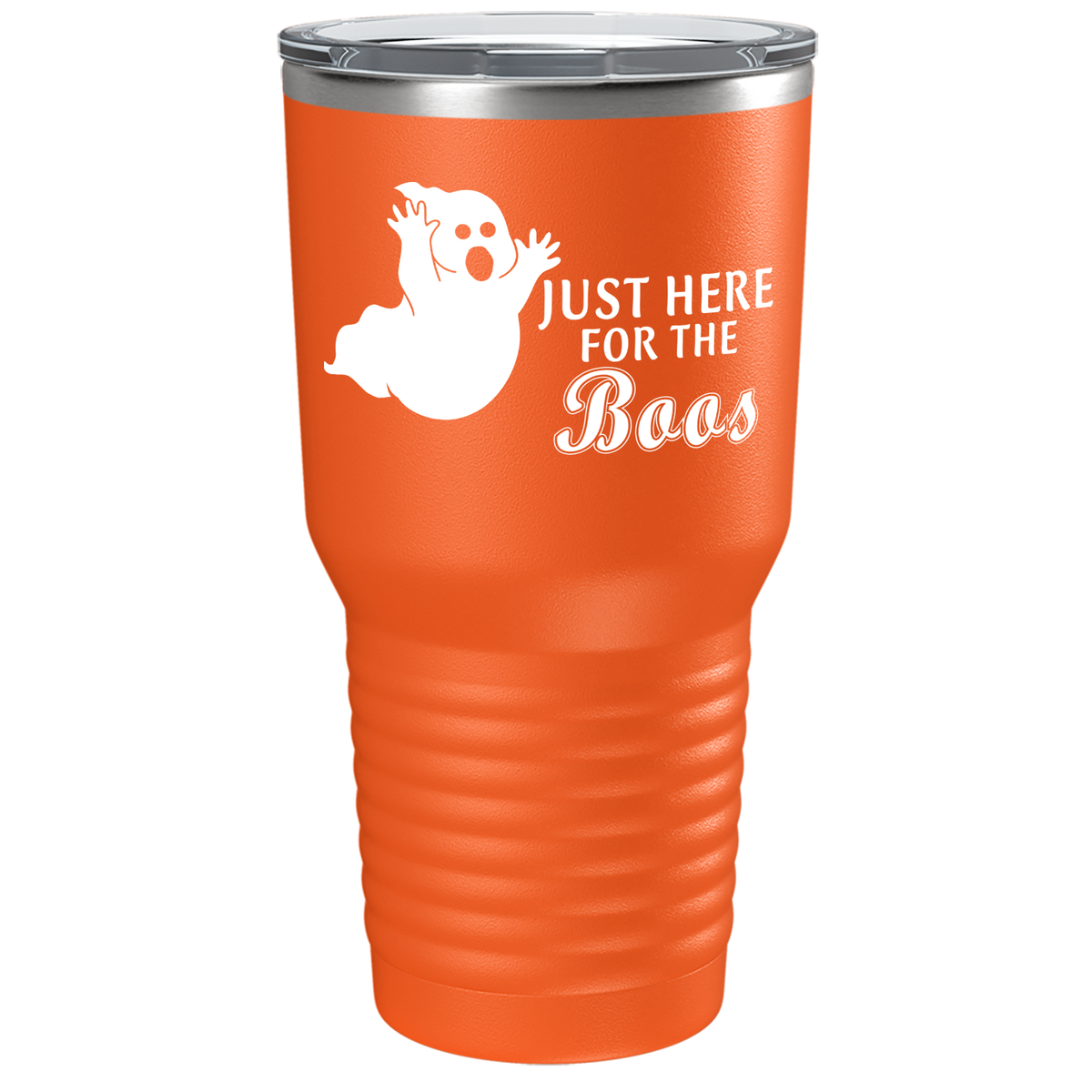 Just Here for the Boos on Stainless Steel Halloween Tumbler